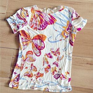 EMILIO PUCCI VTG white print top